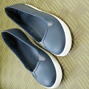 Crocs Womens Citilane Navy Slip On Boat Shoe Size 8